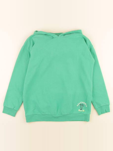 Sweat imprimé au dos - 12 ans Vert 1 - vertbaudet enfant 