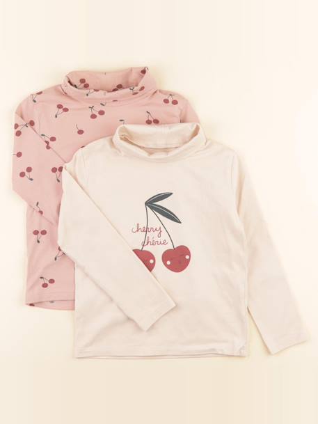 Lot de 2 sous-pulls - 5 ans Beige, rose 1 - vertbaudet enfant 