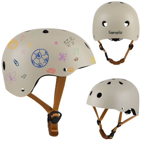 Casque de vélo enfant personnalisable 50-56 cm Beige sand+Blue sky+Green sage+Pink rose 1 - vertbaudet enfant 