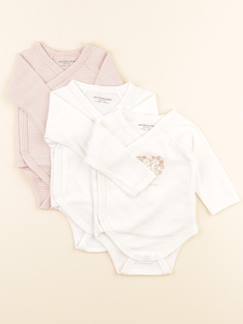 Lot de 3 bodies en coton - 1 mois  - vertbaudet enfant