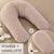 Pack coussin de maternité xxl - idéal grossesse, allaitement et pouf pour enfant Taupe 1 - vertbaudet enfant 