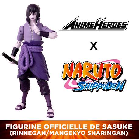 Figurine articulée naruto shippuden sasuke Violet - sasuke rinnegan 3 - vertbaudet enfant 
