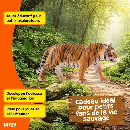 Figurine du tigre du bengale mâle schleich Gris 4 - vertbaudet enfant 