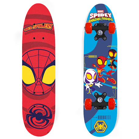 Skateboard enfant en érable spidey Rouge, bleu et jaune 1 - vertbaudet enfant 
