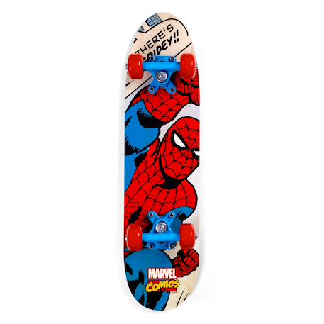 Skateboard enfant en érable spider-man Noir, blanc et rouge 4 - vertbaudet enfant 