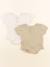 Lot de 2 bodies en coton - 3 mois Beige, vert 1 - vertbaudet enfant 