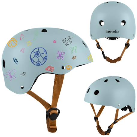 Casque de vélo enfant personnalisable 50-56 cm Beige sand+Blue sky+Green sage+Pink rose 7 - vertbaudet enfant 