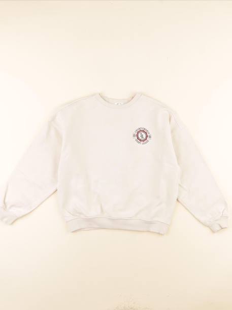 Sweat imprimé au dos - 8 ans Beige 1 - vertbaudet enfant 