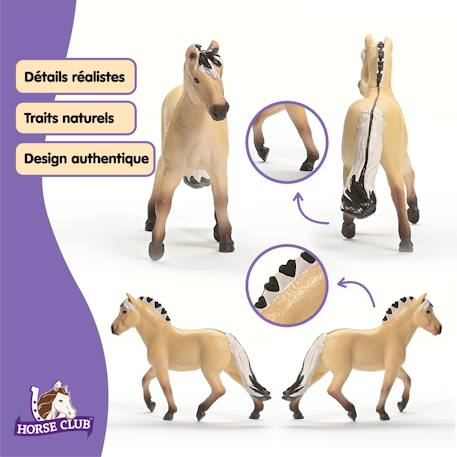 Figurine enfant cheval jument fjord schleich Gris 3 - vertbaudet enfant 