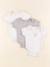Lot de 3 bodies en coton - 1 mois Blanc, gris 1 - vertbaudet enfant 