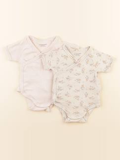 Lot de 2 bodies en coton - 3 mois  - vertbaudet enfant