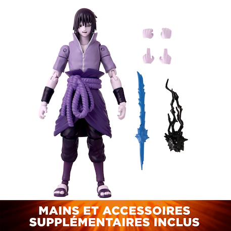Figurine articulée naruto shippuden sasuke Violet - sasuke rinnegan 5 - vertbaudet enfant 