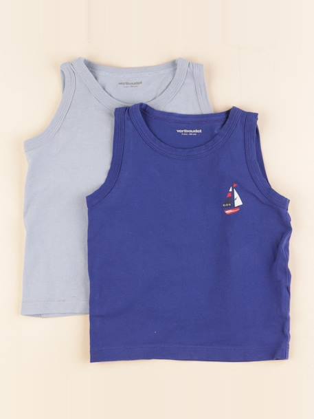 Lot de 2 débardeurs - 2 ans Bleu 1 - vertbaudet enfant 