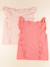 Lot de 2 tee-shirts - 12 ans Rose 1 - vertbaudet enfant 