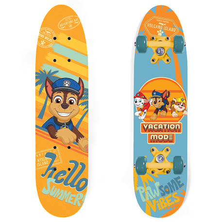 Skateboard enfant en érable pat' patrouille Orange, bleu et marron 1 - vertbaudet enfant 