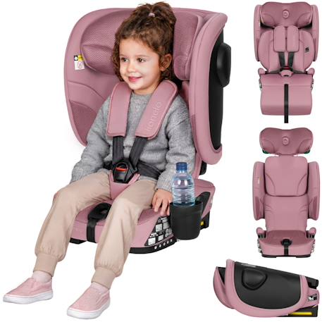 Siège auto pliable nelly i-size 76-150 cm avec isofix et top tether Pink mauve 1 - vertbaudet enfant 