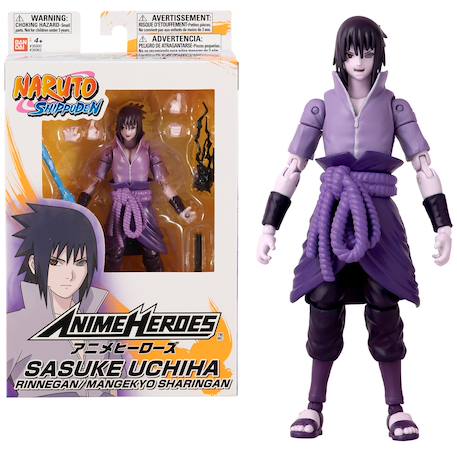 Figurine articulée naruto shippuden sasuke Violet - sasuke rinnegan 1 - vertbaudet enfant 