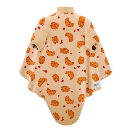 Bavoir boo évolutif 6 mois - 4 ans croissant et pain au chocolat Beige 1 - vertbaudet enfant 
