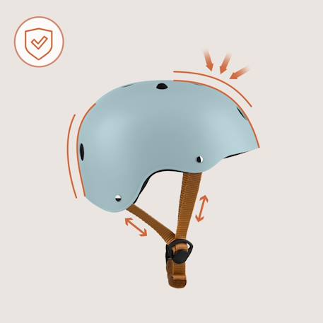 Casque de vélo enfant personnalisable 50-56 cm Beige sand+Blue sky+Green sage+Pink rose 9 - vertbaudet enfant 