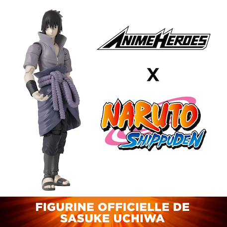 Figurine articulée naruto shippuden sasuke Gris - sasuke 2 - vertbaudet enfant 