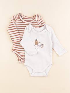 Lot de 2 bodies en coton - 1 mois  - vertbaudet enfant
