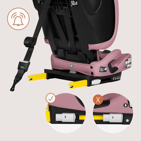Siège auto pliable nelly i-size 76-150 cm avec isofix et top tether Pink mauve 3 - vertbaudet enfant 