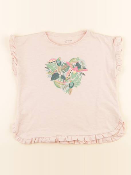 Tee-shirt - 8 ans Rose, or 1 - vertbaudet enfant 