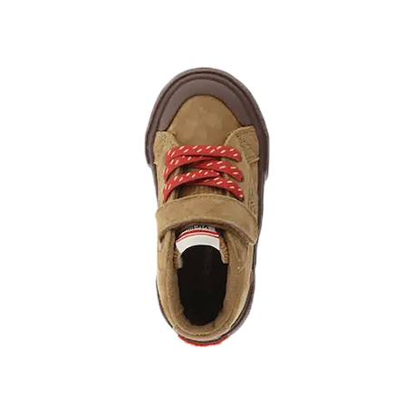 Baskets montantes garçon à scratch Camel+Marron 4 - vertbaudet enfant 