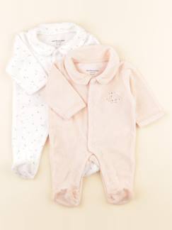 Seconde main-Lot de 2 pyjamas velours - 0 mois
