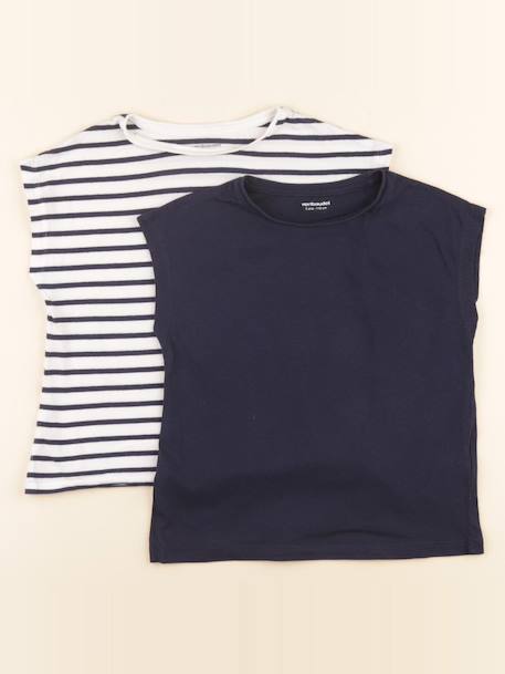Lot de 2 tee-shirts - 5 ans Bleu 1 - vertbaudet enfant 