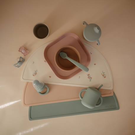 Set de table bébé en silicone antidérapant Rose - blush 5 - vertbaudet enfant 