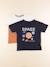 Lot de 2 tee-shirts - 5 ans Bleu, orange 1 - vertbaudet enfant 