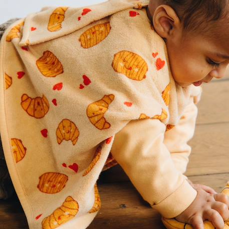 Bavoir boo évolutif 6 mois - 4 ans croissant et pain au chocolat Beige 2 - vertbaudet enfant 