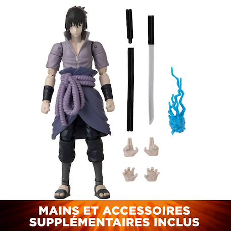 Figurine articulée naruto shippuden sasuke Gris - sasuke 5 - vertbaudet enfant 
