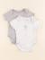 Lot de 2 bodies en coton - 1 mois Blanc, gris 1 - vertbaudet enfant 