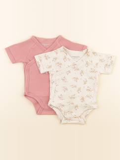 Lot de 2 bodies en coton - 1 mois  - vertbaudet enfant