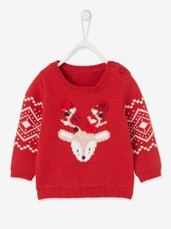 -Pull de Noël bébé mixte motif renne