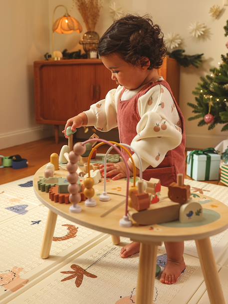 Table d'activités double hauteur HAPPY FOREST en bois FSC® écru 1 - vertbaudet enfant 