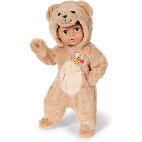 Baby born - tenue d'ours pour poupée Beige 1 - vertbaudet enfant 