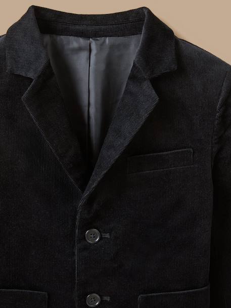 Veste de costume velours garçon - collection fêtes et mariages Noir 2 - vertbaudet enfant 