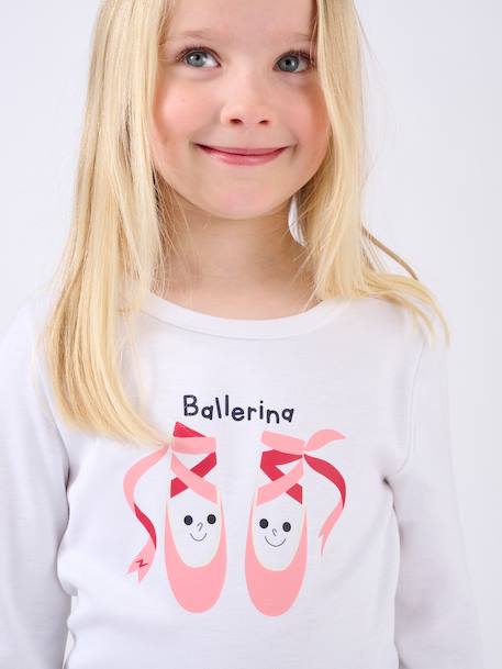 T-shirts thermolactyl sérigraphiés Blanc+Blanc pure+Blanc rose 9 - vertbaudet enfant 