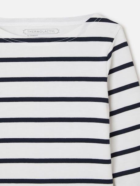 Marinière thermolactyl Blanc+Gris 4 - vertbaudet enfant 