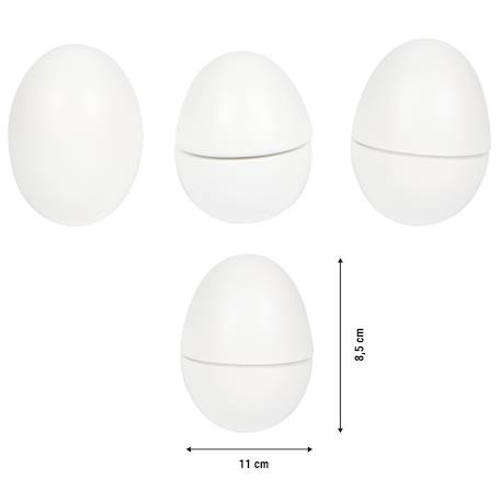 Boite de 6 œufs en bois Blanc 2 - vertbaudet enfant 