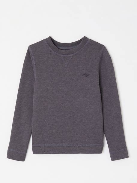 T-shirt thermolactyl sensitive molleton Gris charbon 3 - vertbaudet enfant 