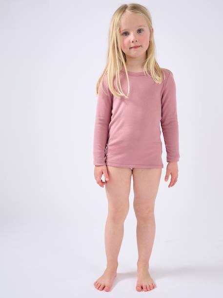 T-shirt thermolactyl sensitive Rose poudré+Rouge 4 - vertbaudet enfant 