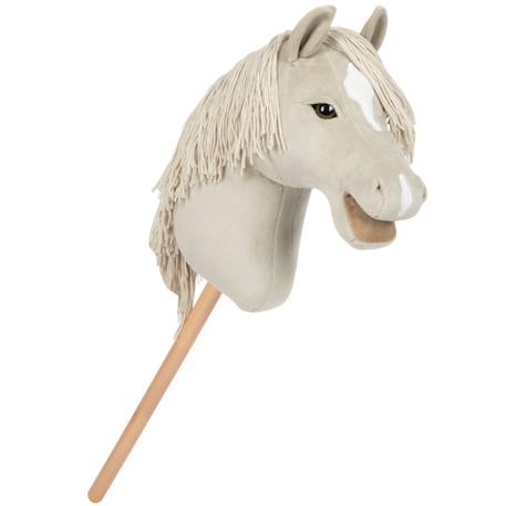 Cheval bâton d’équitation avec tête en peluche, accessoires et bâton en bois démontable Gris+Marron+Noir 3 - vertbaudet enfant 