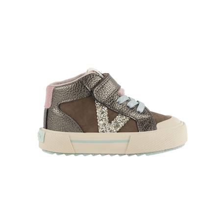 Baskets fille montantes à scratch Marron 1 - vertbaudet enfant 