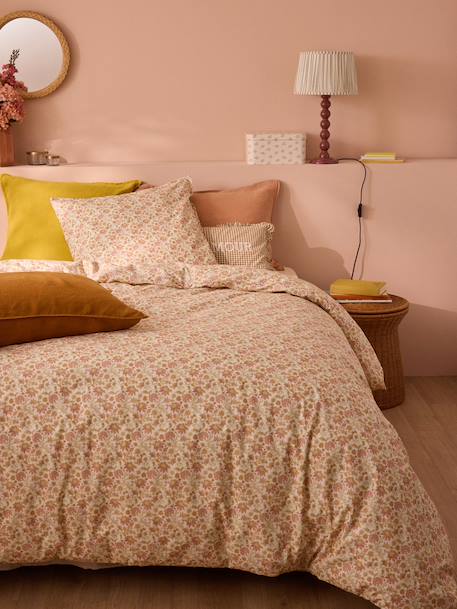 Taie d'oreiller percale de coton 'agathe' Corail 3 - vertbaudet enfant 