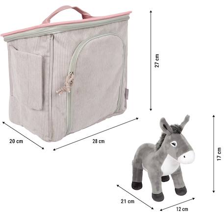 Âne avec écurie et accessoires Gris 6 - vertbaudet enfant 