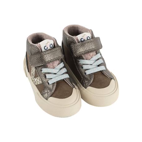 Baskets fille montantes à scratch Marron 5 - vertbaudet enfant 